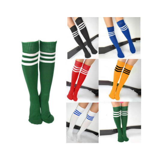 New Knee-high Tube Stockings Striped Men Women Soccer Socks